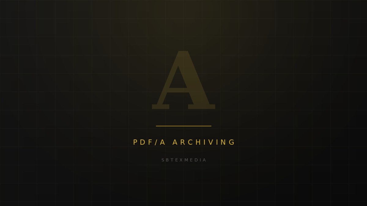 Business documents converted to PDF/A format for long-term archiving and retention