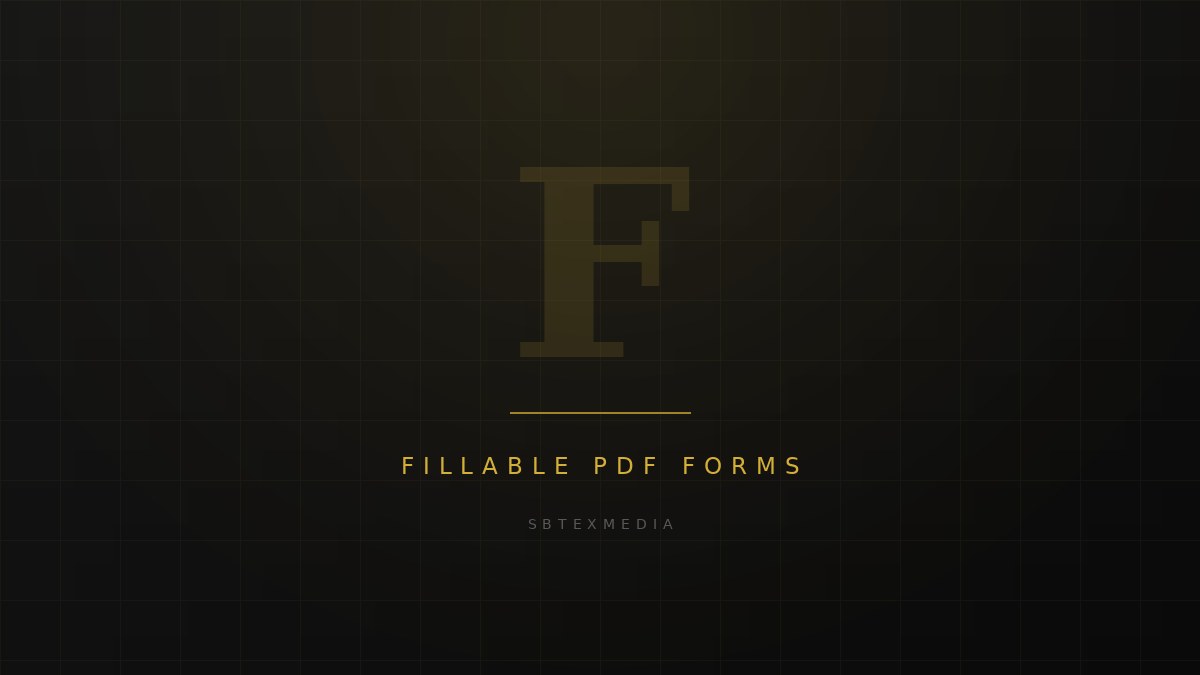 Professional fillable PDF form design for business documents
