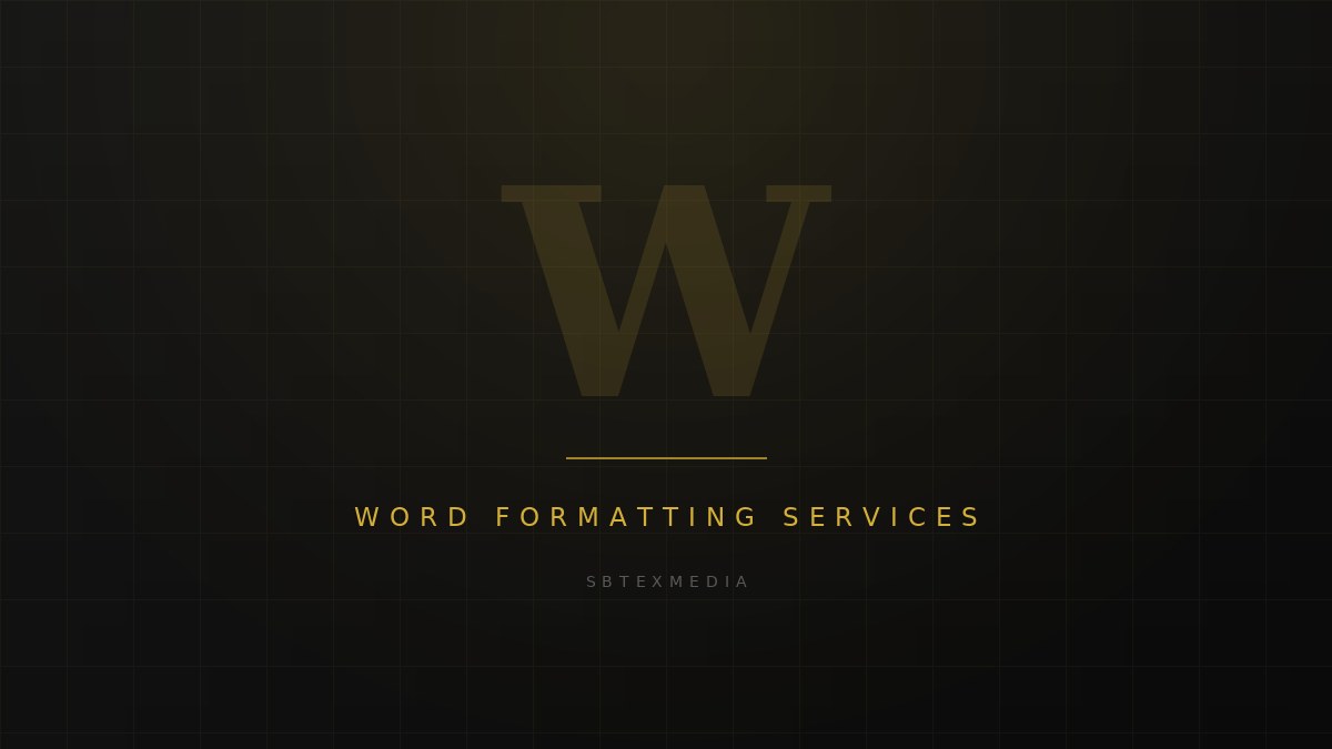 Professional Microsoft Word document formatting example showing a structured business report
