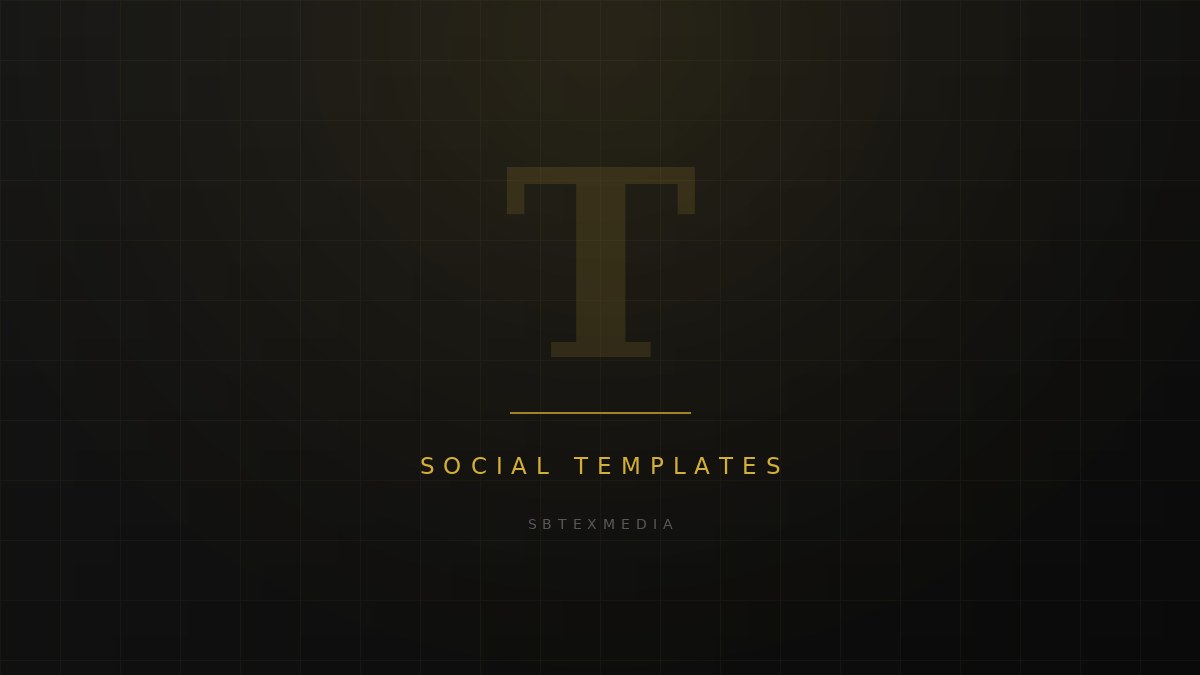 Set of branded social media post templates in square, portrait and vertical formats